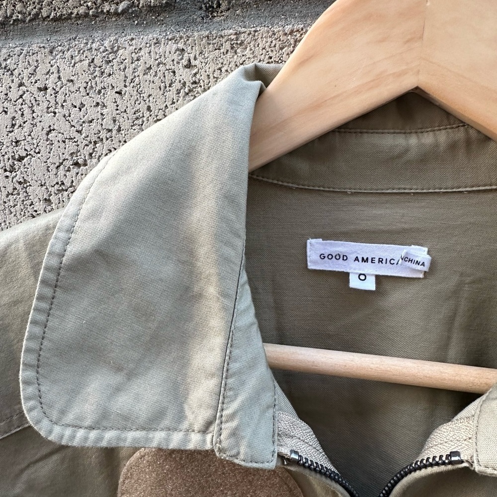 Good American Flight Jumpsuit Khaki Brown Women’s Size 0 NWT! - Picture 5 of 11